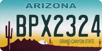 AZ license plate BPX2324