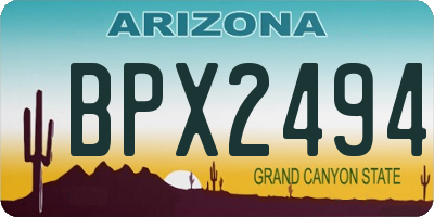 AZ license plate BPX2494