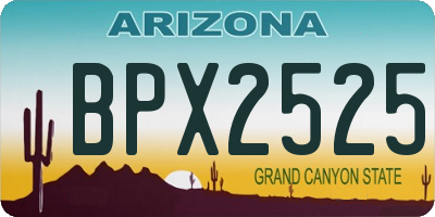 AZ license plate BPX2525