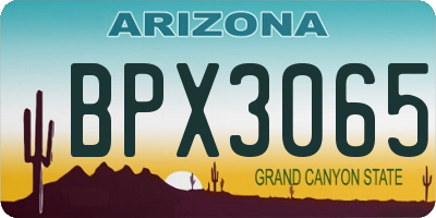 AZ license plate BPX3065