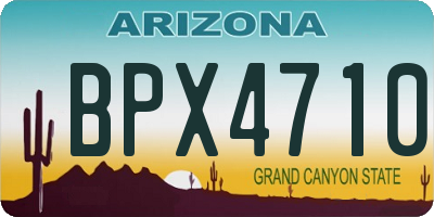 AZ license plate BPX4710