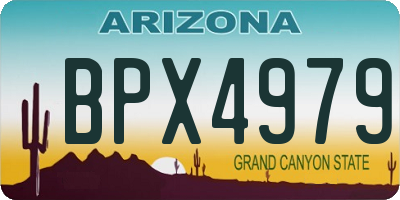 AZ license plate BPX4979