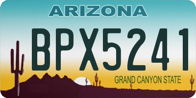 AZ license plate BPX5241