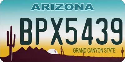 AZ license plate BPX5439