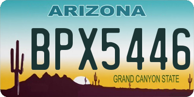 AZ license plate BPX5446