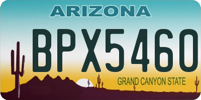 AZ license plate BPX5460