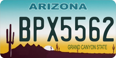 AZ license plate BPX5562