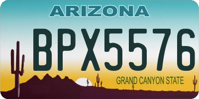 AZ license plate BPX5576