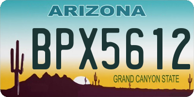 AZ license plate BPX5612