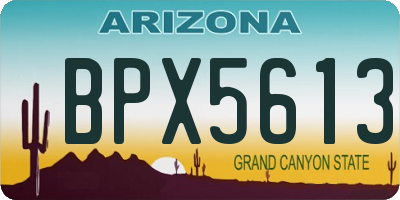 AZ license plate BPX5613