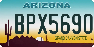 AZ license plate BPX5690