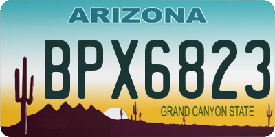 AZ license plate BPX6823