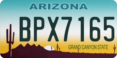 AZ license plate BPX7165