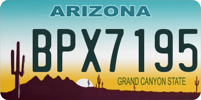 AZ license plate BPX7195