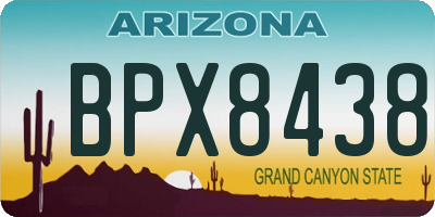 AZ license plate BPX8438