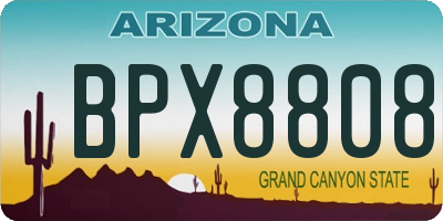AZ license plate BPX8808