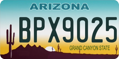 AZ license plate BPX9025