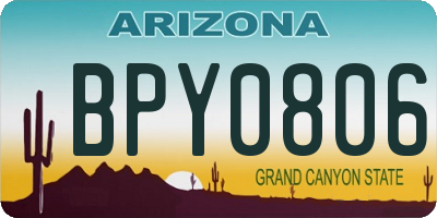 AZ license plate BPY0806