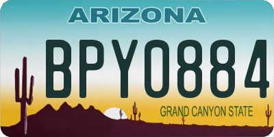 AZ license plate BPY0884