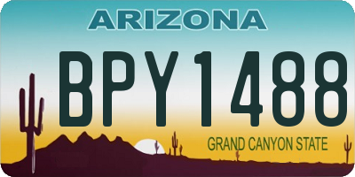 AZ license plate BPY1488
