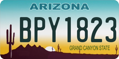 AZ license plate BPY1823