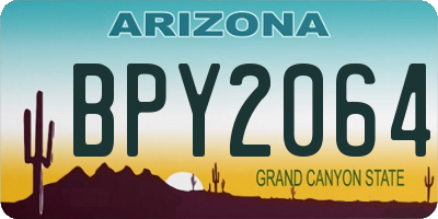 AZ license plate BPY2064