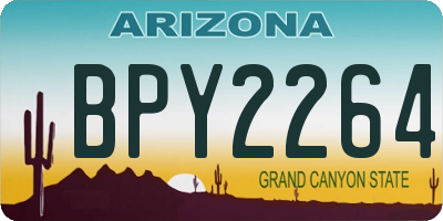 AZ license plate BPY2264