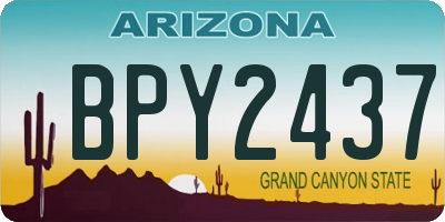 AZ license plate BPY2437