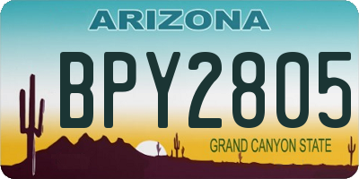 AZ license plate BPY2805