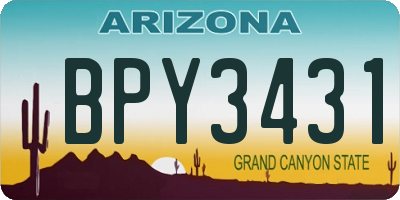 AZ license plate BPY3431