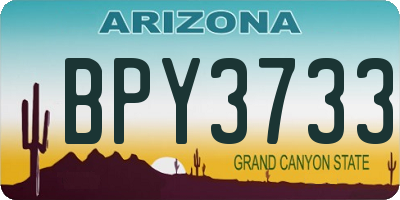 AZ license plate BPY3733