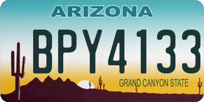 AZ license plate BPY4133