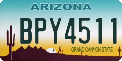 AZ license plate BPY4511