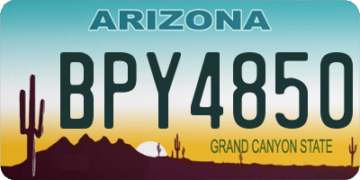 AZ license plate BPY4850