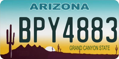 AZ license plate BPY4883