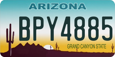 AZ license plate BPY4885