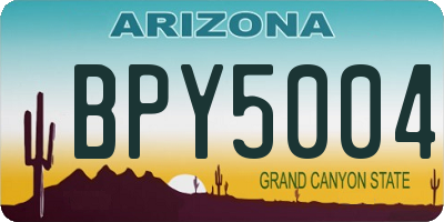 AZ license plate BPY5004
