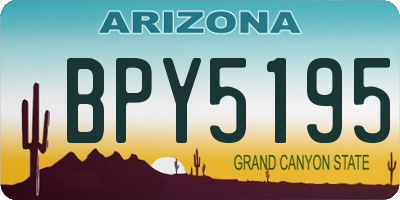 AZ license plate BPY5195