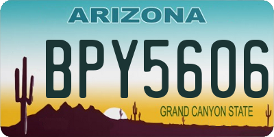 AZ license plate BPY5606