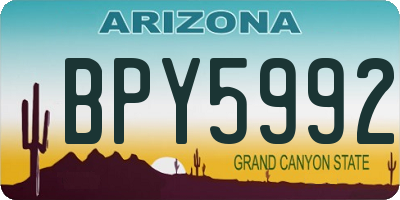 AZ license plate BPY5992
