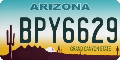 AZ license plate BPY6629