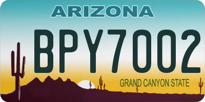 AZ license plate BPY7002