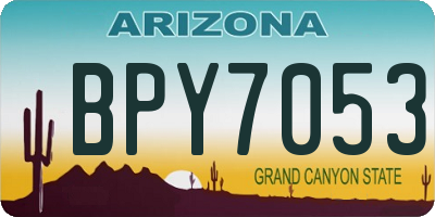 AZ license plate BPY7053
