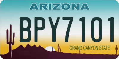 AZ license plate BPY7101
