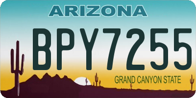 AZ license plate BPY7255