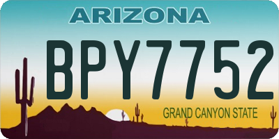 AZ license plate BPY7752