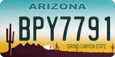 AZ license plate BPY7791