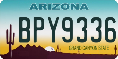 AZ license plate BPY9336