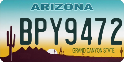 AZ license plate BPY9472