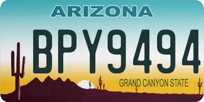 AZ license plate BPY9494